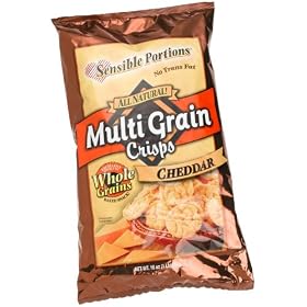 Sensible Portions Multi Grain Crisps, Cheddar, 16-Ounce Bags by Sensible Portions