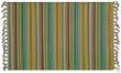 100% Cotton Flat Weave Multicolored Striped Rug 2 X 3