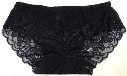 Only You Hot Selling Women's Fashion Sexy Briefs Perspective Seamless Lace Package Hip New Ladies Underwear Briefs Jacquard 2138 (free size, black)