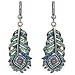 Josephine Wall Spirit of Flight Peacock Leverback Earrings By Kirks Folly (Silvertone)