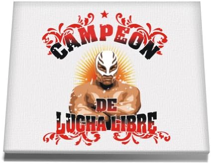 Teeburon Campeon de la Lucha Libre Wrestling Canvas Wall Art  12 x 8 Inch
