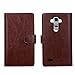 TabPow LG G4 Case, LG G4 Wallet Case, [Wallet Case] 9 Card Holder [Detachable Wallet Folio] Brown PU Leather Flip Case with Lanyard Strap for LG G4