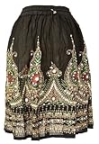 BombayFashions Sequence Print Knee Length Bohemian Short Skirt