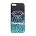 Generic Fashion Diamond Quotes Black Sides Slim Hard Plastic Case for Apple Iphone 5 5s