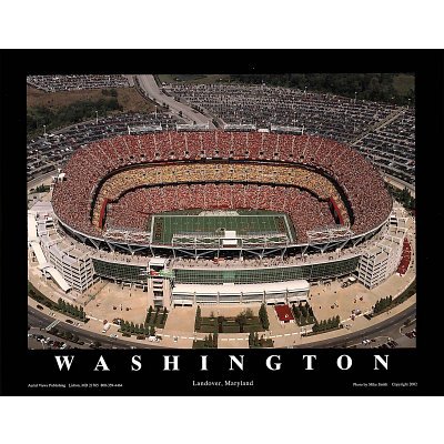 Professionally Framed Mike Smith Washington Redskins Fedex Field Sports Poster Print - 22x28 with RichAndFramous Black Wood Frame