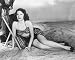 Arlene Dahl 12x16 Matte B&W Photo (Beach)