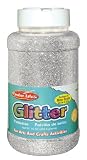 Charles Leonard Inc. Glitter, 16 Ounce Bottle (1 lb), Silver (41145)