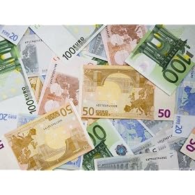 Montage of Miscellaneous Euro Currency Education Photographic Poster Print by Dennis Flaherty, 24x18