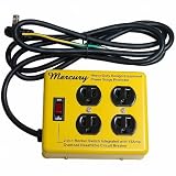 MERCURY マーキュリー 延長コード タップ スチール製 4口 マスタード