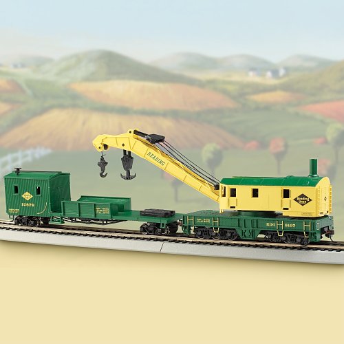 HO Scale Reading RR 250-Ton Steam Crane & Boom Tender by The Bradford Exchange-image