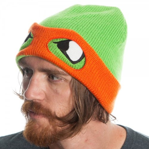 Teenage Mutant Ninja Turtles Orange Reversible Rolled Beanie
