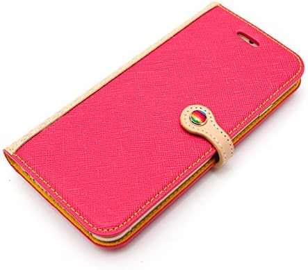 LIM's Saffiano Leather Slim Fit Edition Diary Cover Case [Pink] with Multi Snap for Apple iPhone 6 (4.7")