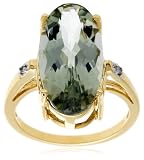 51r%2BCRWeOgL. SL160  10k Yellow Gold Green Amethyst Ring, Size 6