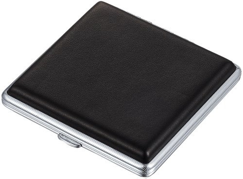 Visol cortesia black leather double sided cigarette cas…