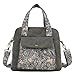 Shoulder Sling Bag For Women Crossbody Satchel Canvas All-match Style Printing Tote Purse Dark Grey