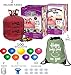 Balloon Time Disposable Helium Tank 14.9 (2 Boxes) - 100 Latex Party Balloons â€“ Plus Drawstring Backpack Bag
