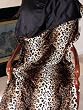 Leopard with Black Satin | Faux Fur Throw | 60 Inches by 70 Inches