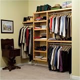 John Louis Home JLH-525 Deluxe 16-Inch depth Closet Shelving System, Honey Maple