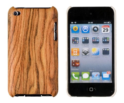 Hard Wood Case for Apple iPod Touch 4G (4th Generation) - Medium Oak - Includes 24/7 Cases Microfiber Cleaning Cloth [Retail Packaging by DandyCase]