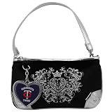 MLB Minnesota Twins Ladies Sports Luxe Wristlet - Black