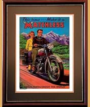 Matchless Twin, Classic Motorcycle Advertising Posters