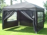 Used : 3x3mtr BLACK pop up Gazebo with Four side panels and bag