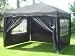 3x3mtr BLACK pop up Gazebo with Four side panels and bag