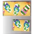 Checkbook Cover Debit Set Made with Cute To Boot Flip Flops Yellow Fabric