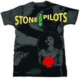 Signatures Network Men's Stone Temple Pilots Short Sleeve T-Shirt,Charcoal,X-Large