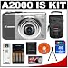Canon PowerShot A2000 IS Compact Digital Camera + 4GB SD Card + Case + Batteries + Accessory Kit