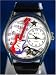 Electric Guitar Silver Watch