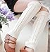 JOVANA Women Lady Fashion Knee High Leg Socks Banket Winter Knit Crochet Warmer Legging (White)