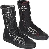 Demonia Men's DEVIANT-207, Canvas Criss-Cross Strap Calf Sneaker Boot