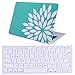 HDE Hard Shell Case for MacBook Pro 13 Inch (Retina Models: A1425 / A1502), Flower Petals Teal