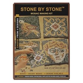 Stone By Stone 4-In-1 Mosaic Kit-Dark Colors