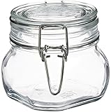 Bormioli Rocco Fido Square Clear Jar, 17 Ounce