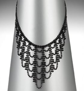 Multi-Faceted Bead Deco Cascade Necklace