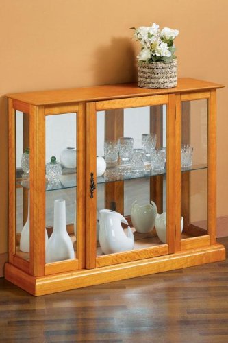 Curio Cabinet One Piece Oak