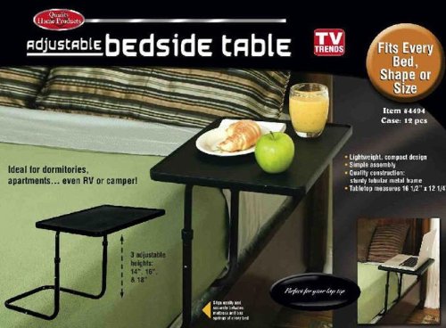 Adjustable Bedside Table (Black)