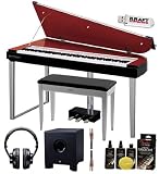 Yamaha MODUS H01 Contemporary Home Digital Piano Velvet Rouge COMPLETE HOME BUNDLE