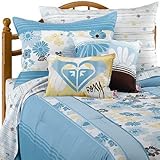 ROXY Blue BEACH BREAK Daisy 5PC FULL COMFORTER SET