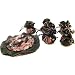 6 Black Chinese Jewelry Pouches Cinch Drawstring Gem Bags 8"