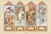 Alphonse Mucha (4 Seasons) Framed Art Poster Print - 24" X 36"