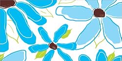 Art 4 Kids "Blue Pretty Petals" Mounted Art Print, 36"x18"