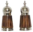 Decorative Salt and Pepper Shakers With Inlaid Dyed Bone