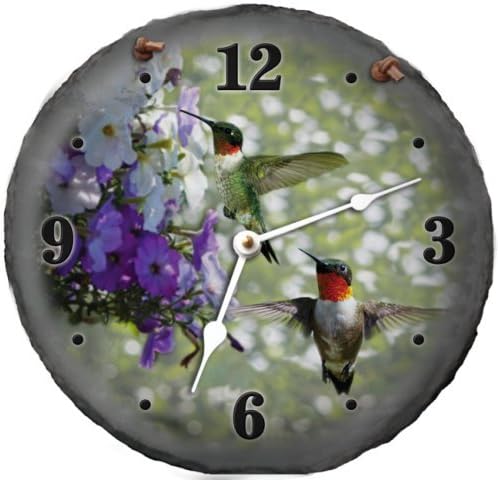 Morco 500HUM 10 in. Hummingbird Slate Clock