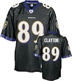 Mark Clayton Jersey: Reebok Black Replica #89 Baltimore Ravens Jersey - Medium