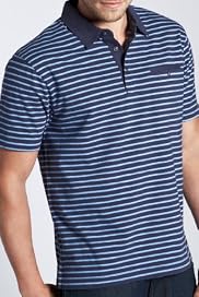 Blue Harbour Pure Cotton Stripe Polo Shirt [T28-6510B-S]