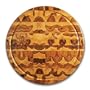 18 x 2 End Grain Round Wooden Chopping Block / Cutting Board - Canal by Proteak