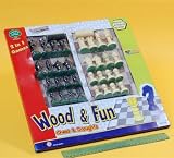 Wooden Board Draughts / Chess Set (D66729C)